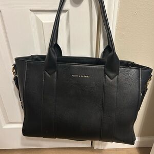 Poppy & Peonies Black Tote Bag